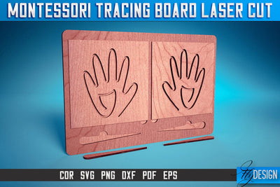 Montessori Tracing Board Laser Cut SVG | Game Laser Cut SVG Design | CNC Files SVG Fly Design 