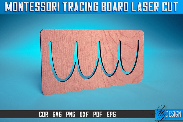 Montessori Tracing Board Laser Cut SVG | Game Laser Cut SVG Design | CNC Files SVG Fly Design 