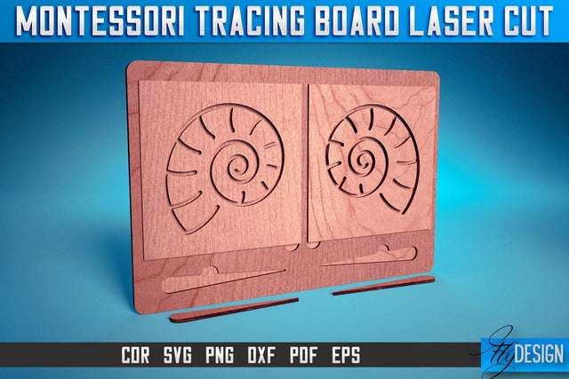 Montessori Tracing Board Laser Cut SVG | Game Laser Cut SVG Design | CNC Files SVG Fly Design 