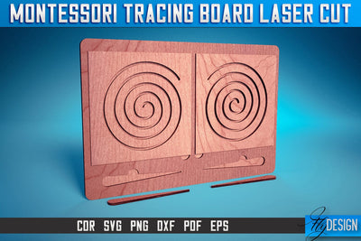 Montessori Tracing Board Laser Cut SVG | Game Laser Cut SVG Design | CNC Files SVG Fly Design 