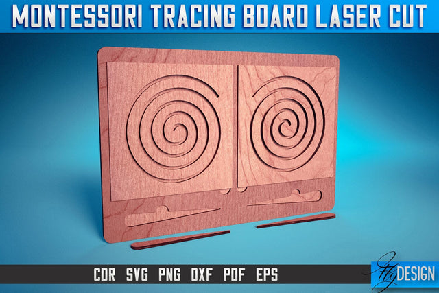 Montessori Tracing Board Laser Cut SVG | Game Laser Cut SVG Design | CNC Files SVG Fly Design 