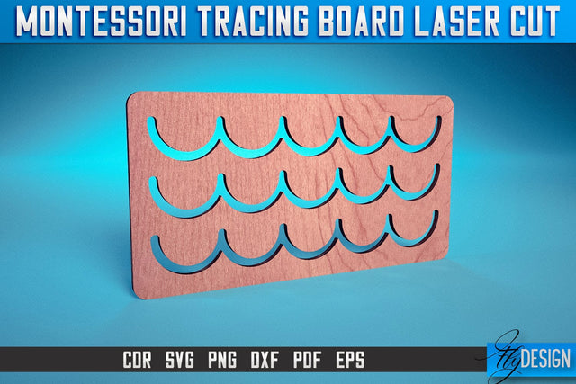 Montessori Tracing Board Laser Cut SVG | Game Laser Cut SVG Design | CNC Files SVG Fly Design 