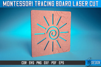 Montessori Tracing Board Laser Cut SVG | Game Laser Cut SVG Design | CNC Files SVG Fly Design 