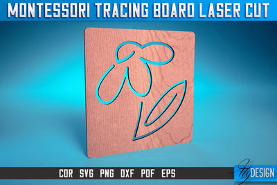 Montessori Tracing Board Laser Cut SVG | Game Laser Cut SVG Design | CNC Files SVG Fly Design 