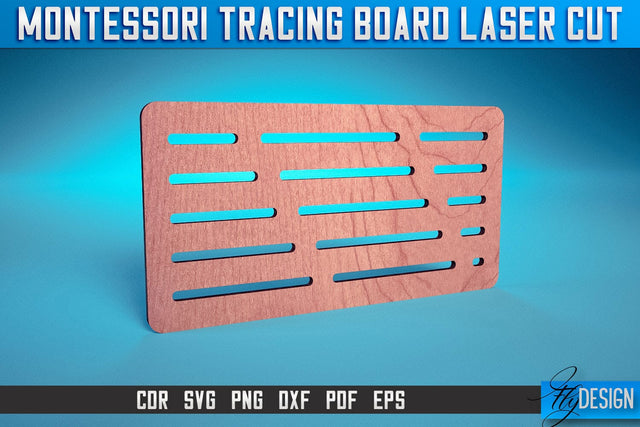 Montessori Tracing Board Laser Cut SVG | Game Laser Cut SVG Design | CNC Files SVG Fly Design 