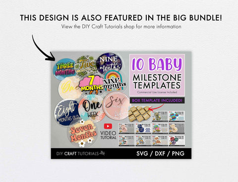 Monthly Milestone Disc SVG SVG DIY Craft Tutorials 