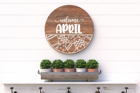 Monthly Round Sign Design Bundle - Door Hanger SVG Bundle SVG Old Market 