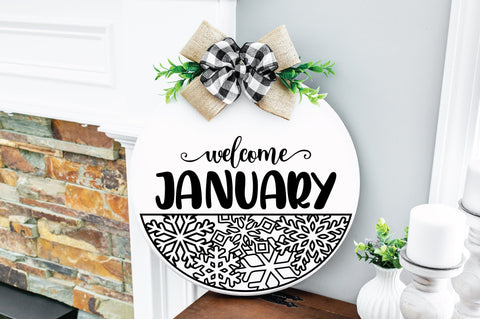 Monthly Round Sign Design Bundle - Door Hanger SVG Bundle SVG Old Market 