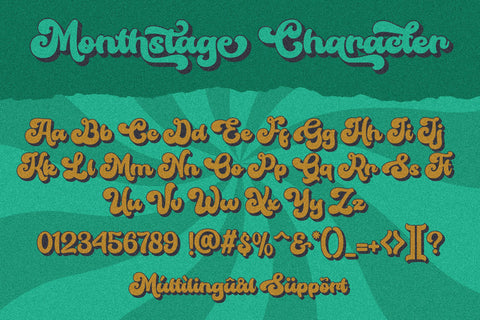 Monthstage - Vintage Retro Script Bold Font ahweproject 