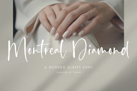Montreal Diamond - Modern Script font Font Timur type 