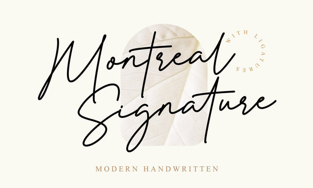Montreal Signature Font MJB Letters Studio 