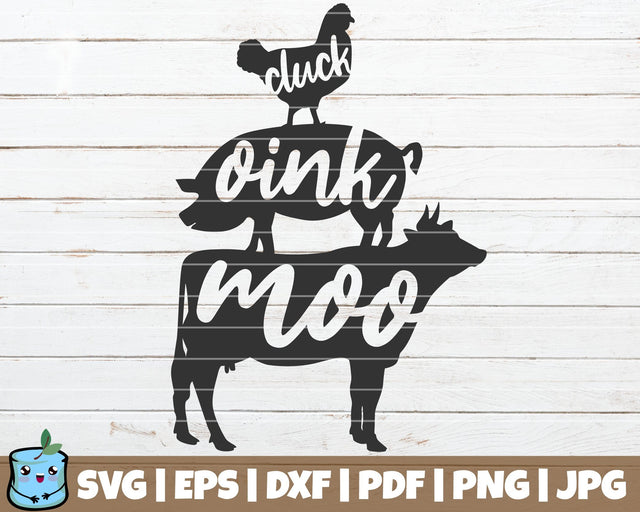 Moo Oink Cluck SVG MintyMarshmallows 
