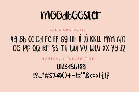 Moodbooster - Cute Font Font LetterdayStudio 