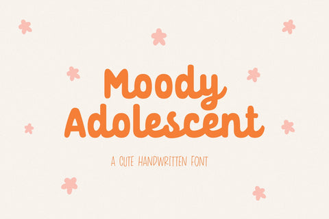 Moody Adolescent - a Cute Handwritten Font Font nhfonts 