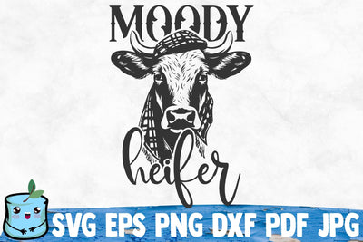 Moody Heifer SVG MintyMarshmallows 