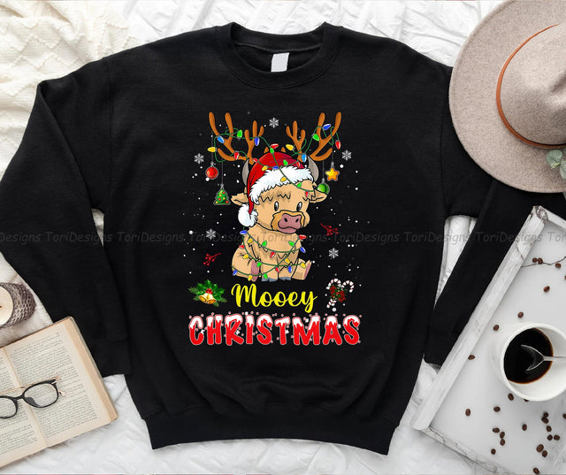 Mooey Christmas PNG Sublimation Design Sublimation ToriDesigns 