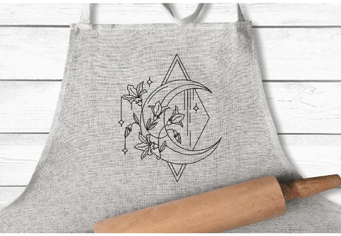 Moon and Flowers Machine Embroidery Design Embroidery/Applique DESIGNS Angie 