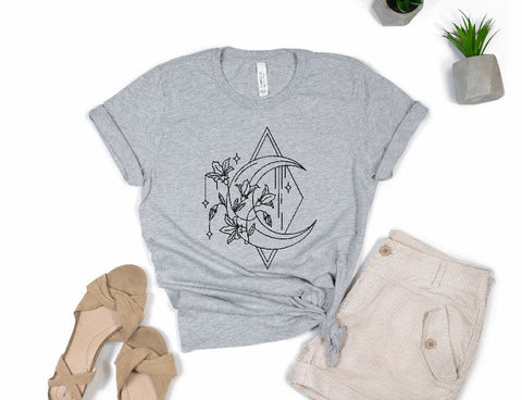 Moon and Flowers Machine Embroidery Design Embroidery/Applique DESIGNS Canada Embroidery 