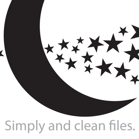 Moon and stars SVG TribaliumArtSF 