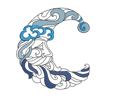 Moon, Crescent Santa Machine Embroidery Embroidery/Applique DESIGNS Canada Embroidery 