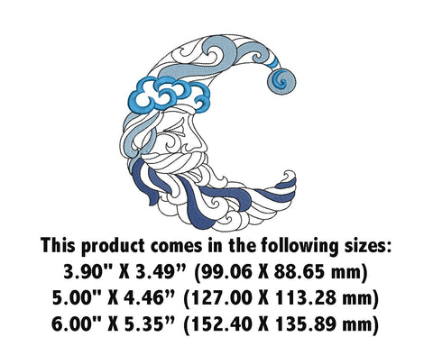 Moon, Crescent Santa Machine Embroidery Embroidery/Applique DESIGNS Canada Embroidery 