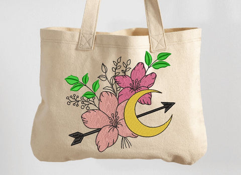 Moon Flowers Arrow Machine Embroidery Design Embroidery/Applique DESIGNS Angie 