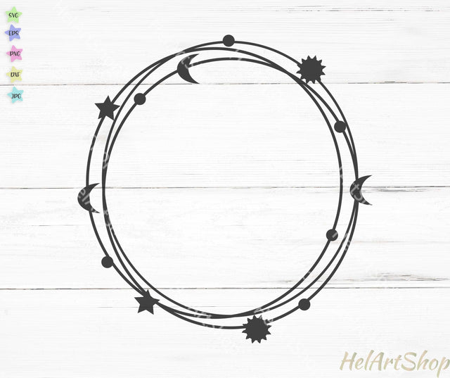 Moon Frame Svg SVG _HelArtShop_ 