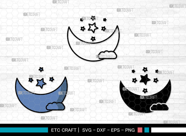 Moon Icons Color, Moon Svg, Half Moon Svg, Moons, Aesthetic Moon, Moon Bundle, Icon Bundle, Svg Cut File, Dxf, Eps, Png, SVG ETC Craft 
