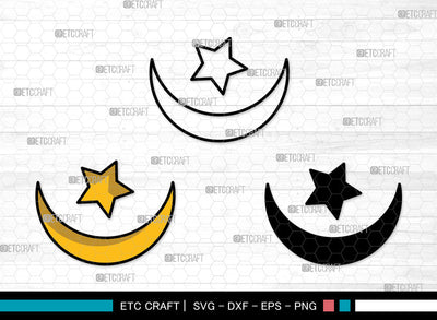 Moon Icons Color, Moon Svg, Half Moon Svg, Moons, Aesthetic Moon, Moon Bundle, Icon Bundle, Svg Cut File, Dxf, Eps, Png, SVG ETC Craft 