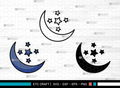 Moon Icons Color, Moon Svg, Half Moon Svg, Moons, Aesthetic Moon, Moon Bundle, Icon Bundle, Svg Cut File, Dxf, Eps, Png, SVG ETC Craft 