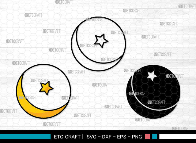 Moon Icons Color, Moon Svg, Half Moon Svg, Moons, Aesthetic Moon, Moon Bundle, Icon Bundle, Svg Cut File, Dxf, Eps, Png, SVG ETC Craft 