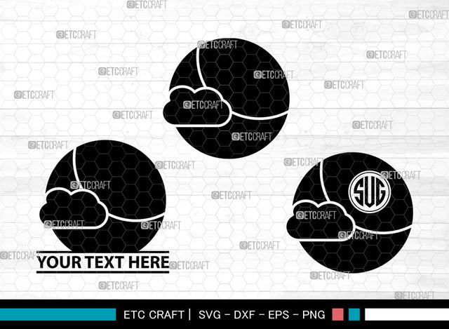 Moon Icons Monogram, Moon Svg, Half Moon Svg, Moons, Aesthetic Moon, Moon Bundle, Icon Monogram, Svg Cut File, Dxf, Eps, Png, SVG ETC Craft 