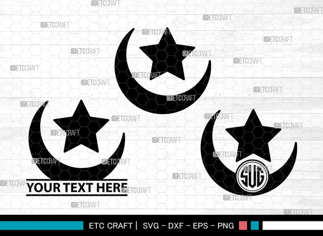 Moon Icons Monogram, Moon Svg, Half Moon Svg, Moons, Aesthetic Moon, Moon Bundle, Icon Monogram, Svg Cut File, Dxf, Eps, Png, SVG ETC Craft 