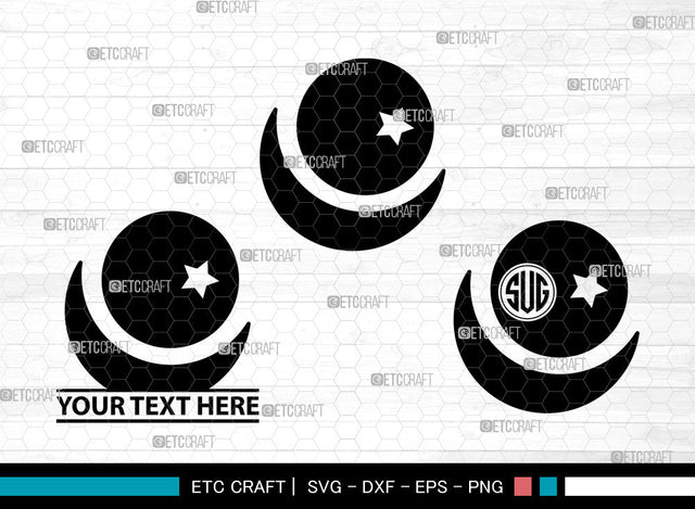 Moon Icons Monogram, Moon Svg, Half Moon Svg, Moons, Aesthetic Moon, Moon Bundle, Icon Monogram, Svg Cut File, Dxf, Eps, Png, SVG ETC Craft 
