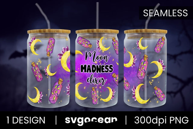 Moon Madness Elixir Can Glass PNG Sublimation SvgOcean 