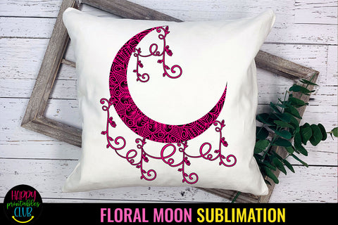 Moon Mandala Sublimation I Moon Sublimation Design Sublimation Happy Printables Club 