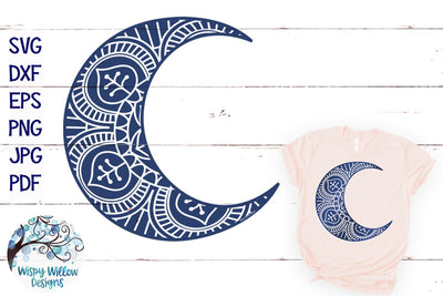 Moon Mandala SVG SVG Wispy Willow Designs 