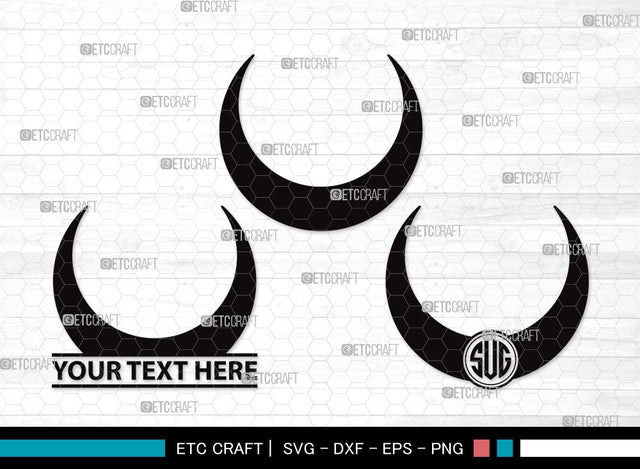 Moon Monogram SVG | Half Moon Svg | Crescent Moon Svg | Star Svg | Moon Clipart SVG ETC Craft 