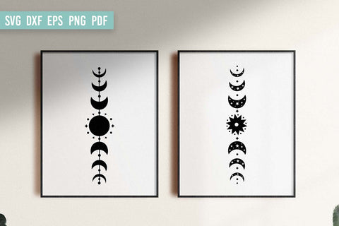 Moon phases bundle SVG | Boho SVG | Magic Celestial Clipart SVG Irina Ostapenko 