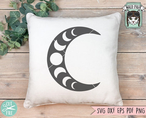 Moon Phases SVG File, Moon Cut File, Moon Phases Cut File, Moon SVG File, Just A Phase SVG File, Mystical svg, Witchy svg, Moon Child svg SVG Wild Pilot 