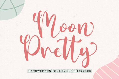 Moon Pretty Font Forberas 