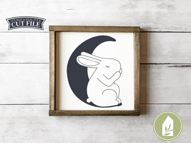 Moon Rabbit SVG | Easter svg | Farmhouse Nursery SVG SVG LilleJuniper 