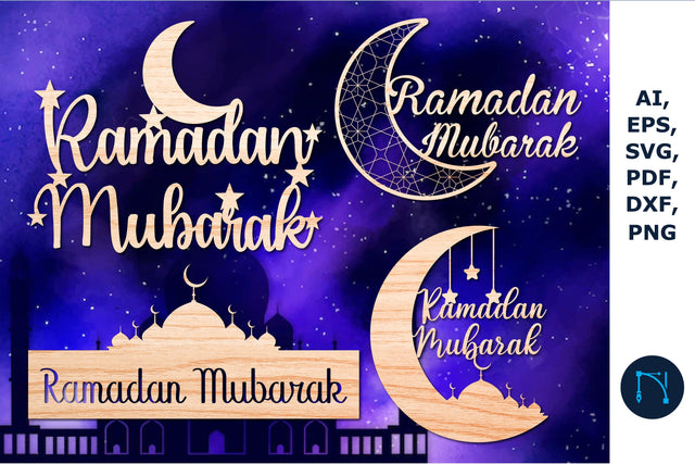 Moon Ramadan Mubarak sign Bundle SVG SVG MD JOYNAL ABDIN 