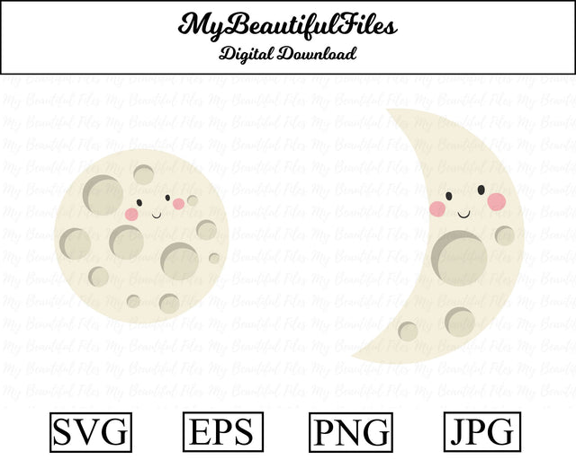 moon - space SVG MyBeautifulFiles 