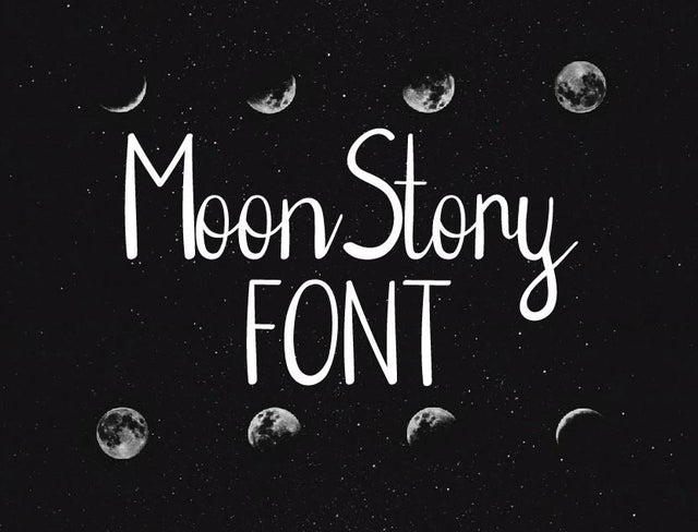 Moon Story Font – Handwritten Font Font MasterFontStore 