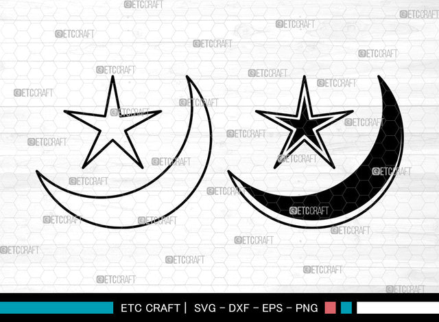 Moon SVG, Crescent Moon Svg, Half Moon Svg, Star Moon Svg, Moon Svg SVG ETC Craft 