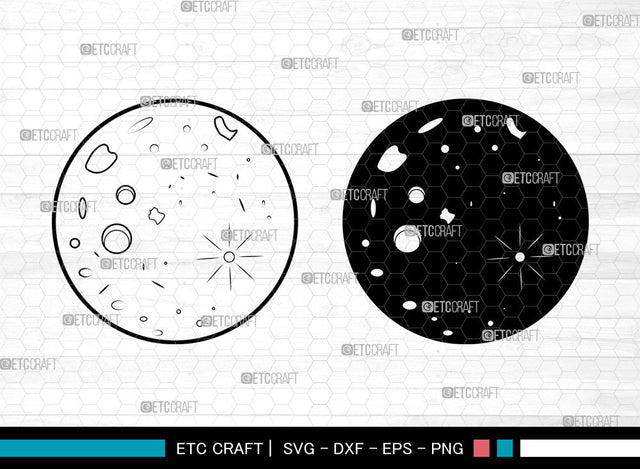 Moon SVG, Crescent Moon Svg, Half Moon Svg, Star Moon Svg, Moon Svg SVG ETC Craft 