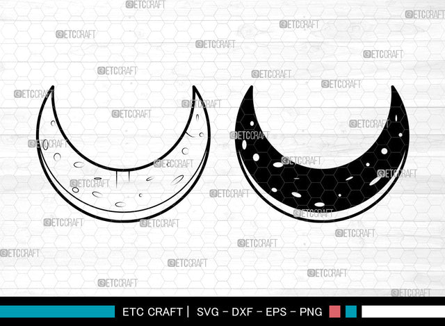 Moon SVG, Crescent Moon Svg, Half Moon Svg, Star Moon Svg, Moon Svg SVG ETC Craft 