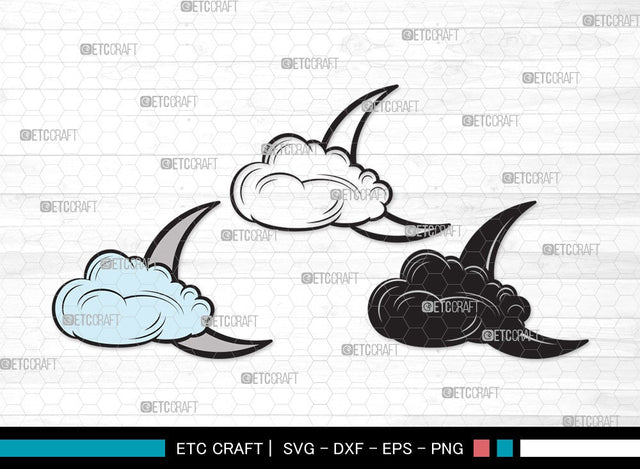 Moon SVG | Half Moon Svg | Crescent Moon Svg | Star Svg | Moon Clipart SVG ETC Craft 