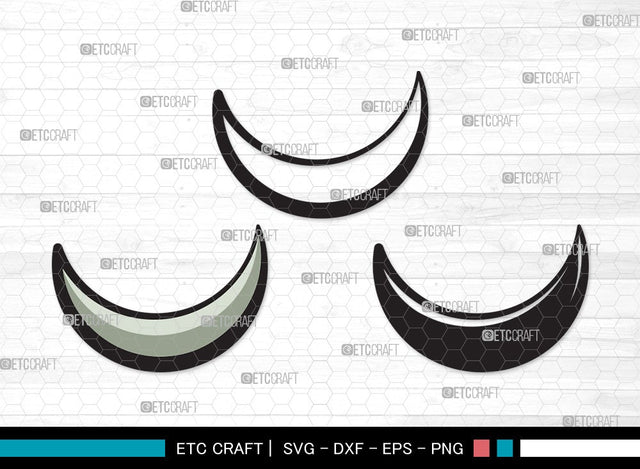Moon SVG | Half Moon Svg | Crescent Moon Svg | Star Svg | Moon Clipart SVG ETC Craft 